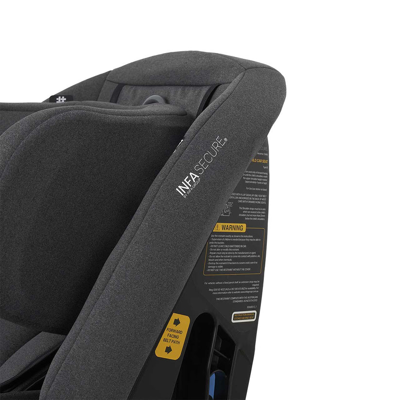 InfaSecure Momentum Go Convertible Car Seat -BLACK FLECK-ISOFix