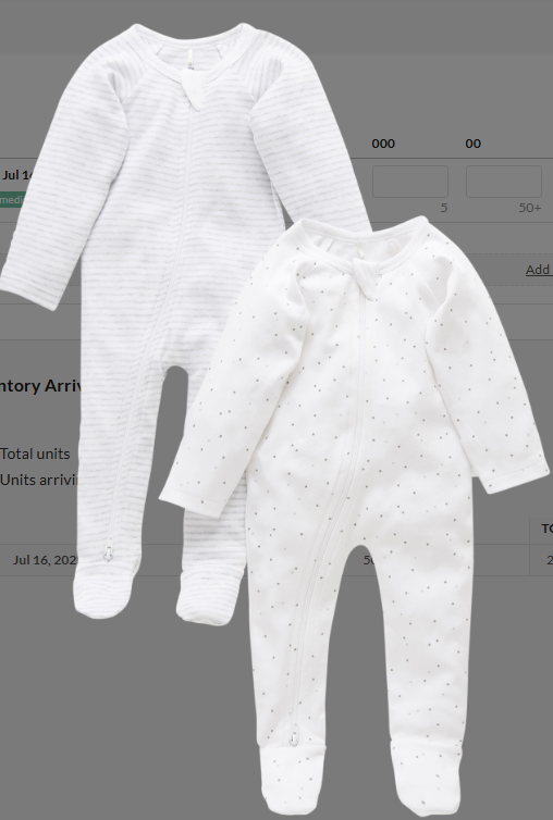 2 PACK ZIP GROWSUIT -Pale Grey Melange