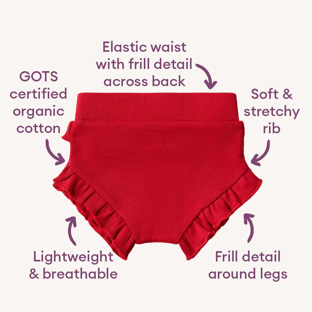 Red Organic Bloomers