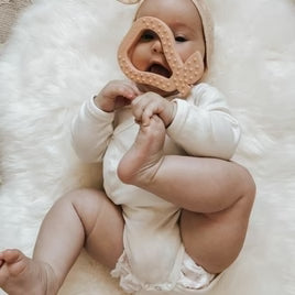 Silicone Pear Teether- Pear Green