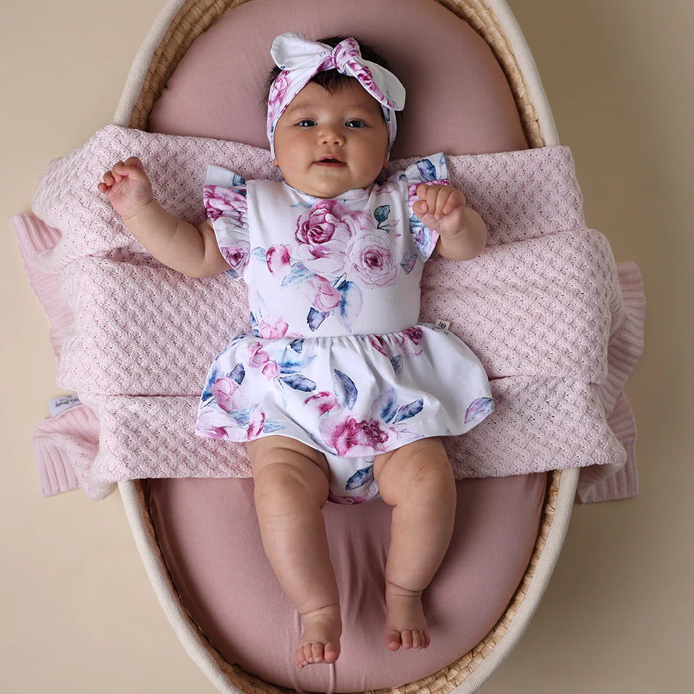 Lilac Skies Organic Dress with Frill