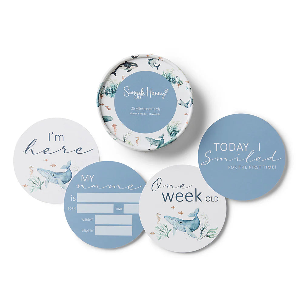 Ocean and Indigo Reversible Milestone Cards