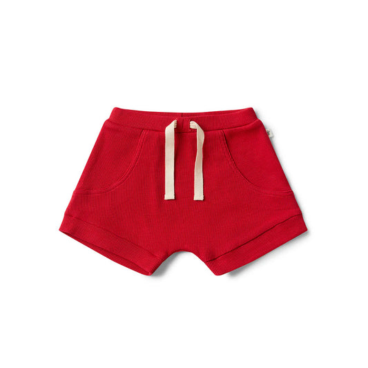 Red Organic Shorts