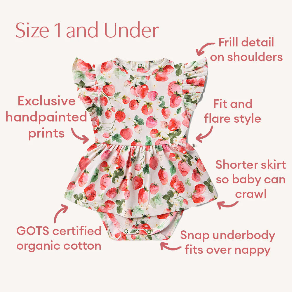 Strawberry Short Sleeve Organic Dress