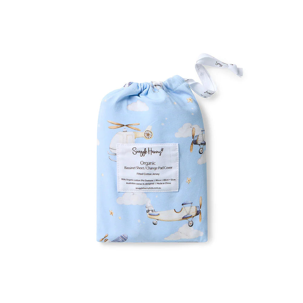 Taking Flight Organic Bassinet Sheet/Change pad Cover