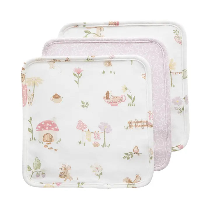 3 Pack Wash cloths - Whimsical Wonderland