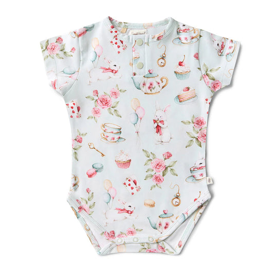 White Rabbit Short Sleeve Organic Bodysuit