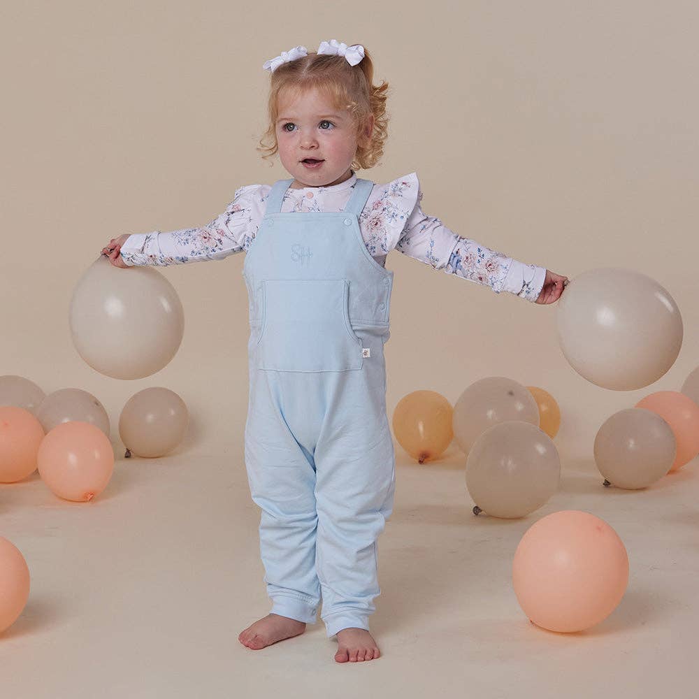 Sweet Swallows Long Sleeve Organic Bodysuit with Frill: 0-3 Months (000)