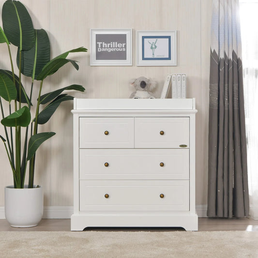JOY BABY Comet 4 Drawer Chest of Draw with Change Table - White