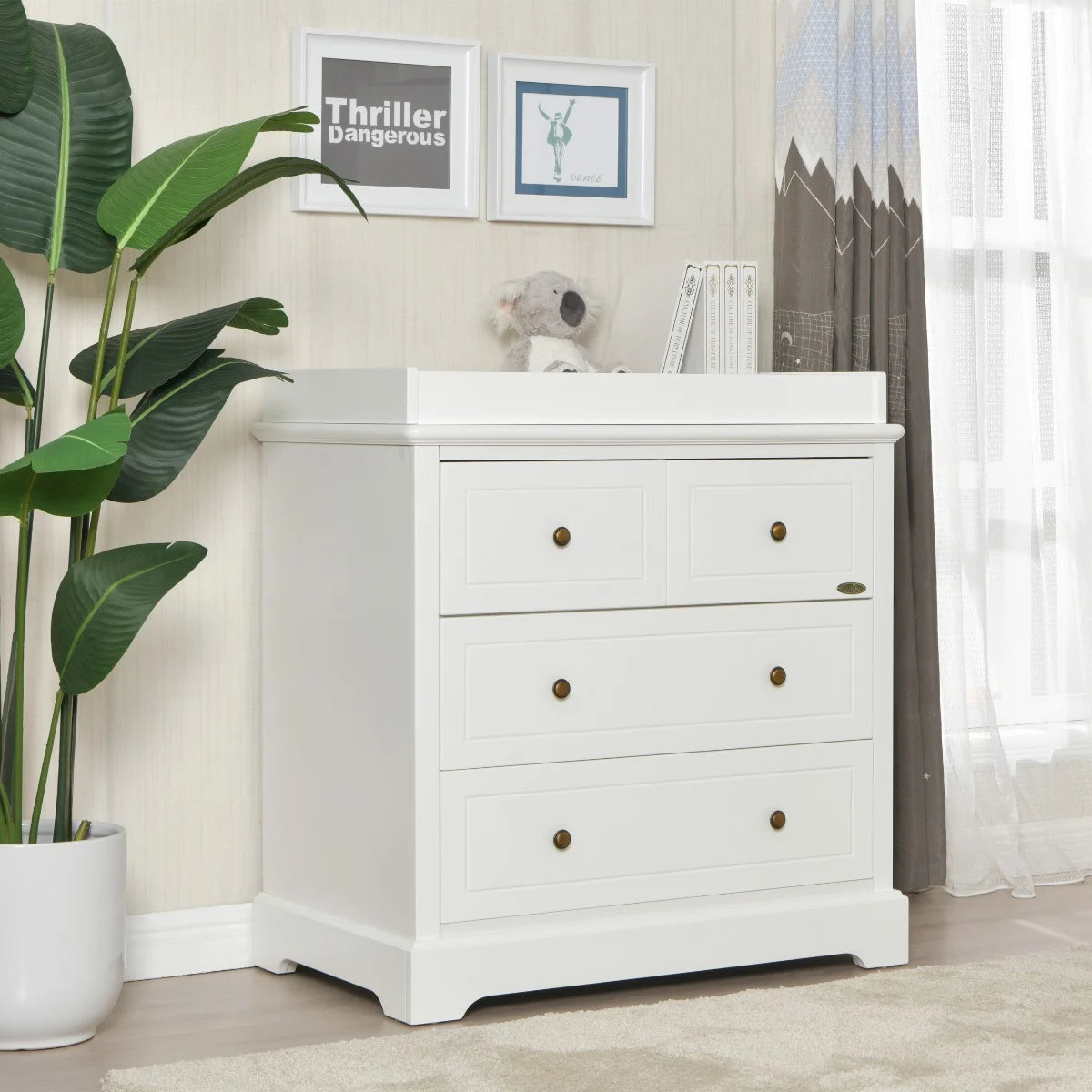 JOY BABY Comet 4 Drawer Chest of Draw with Change Table - White