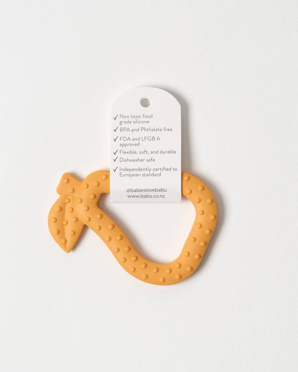Silicone Teether: Apricot