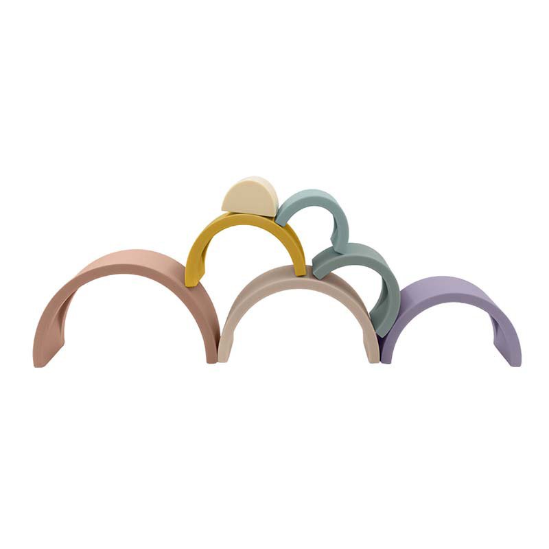 Silicone Rainbow Stacker - Rose