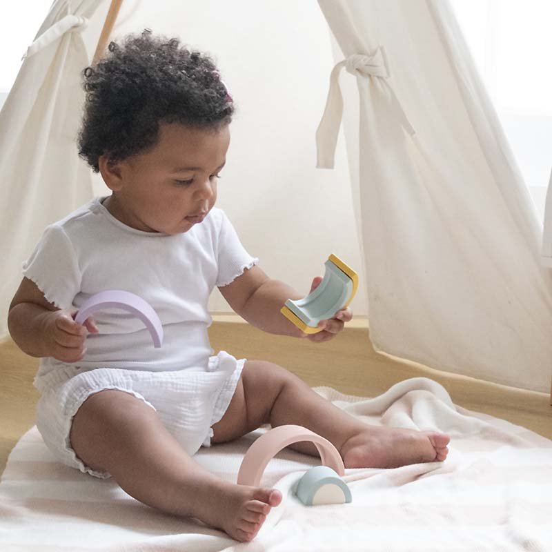 Silicone Rainbow Stacker - Rose