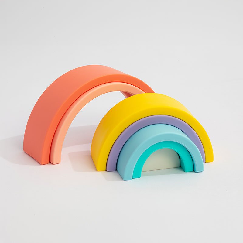 Silicone Rainbow Stacker - Sorbet