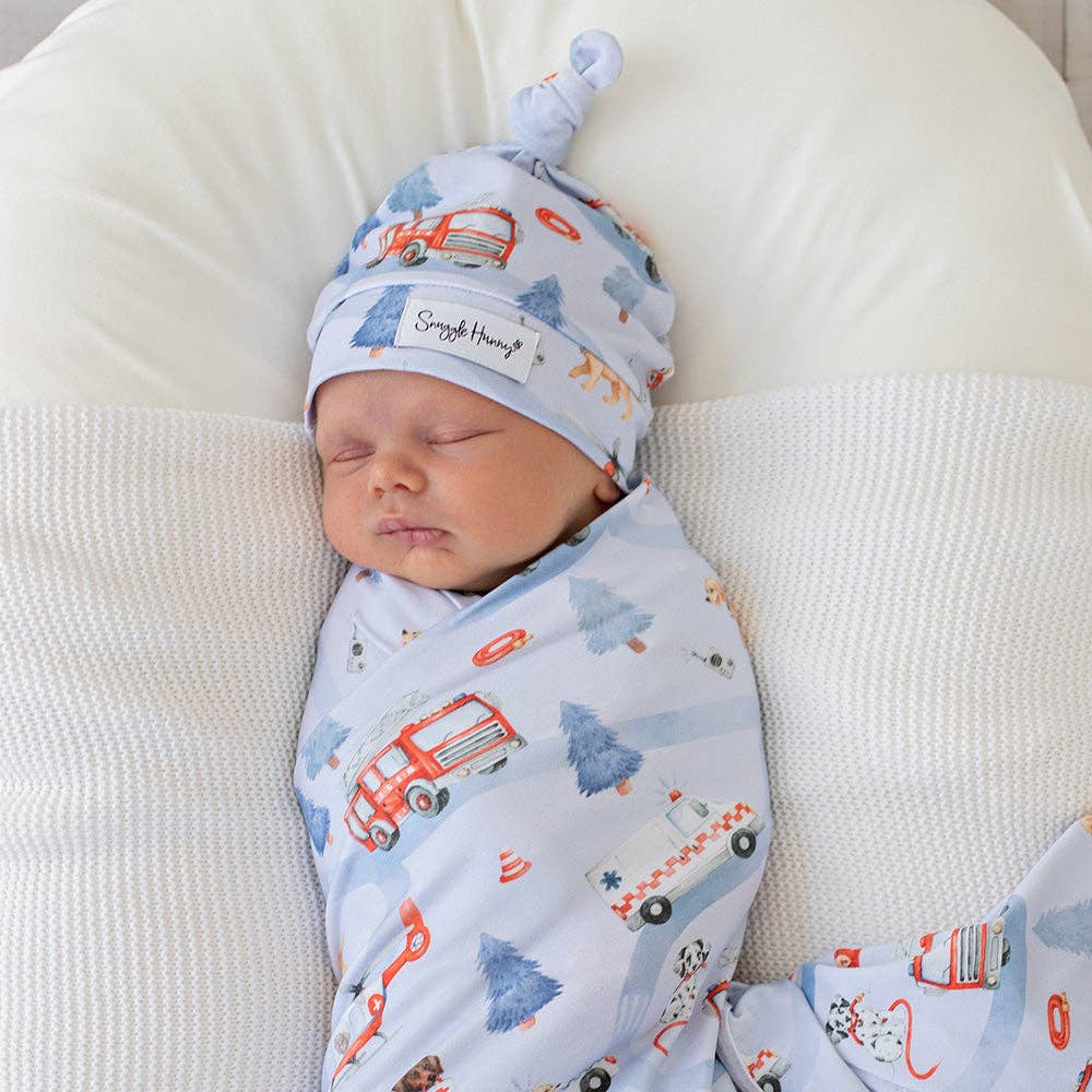 To The Rescue Organic Jersey Wrap & Beanie Set
