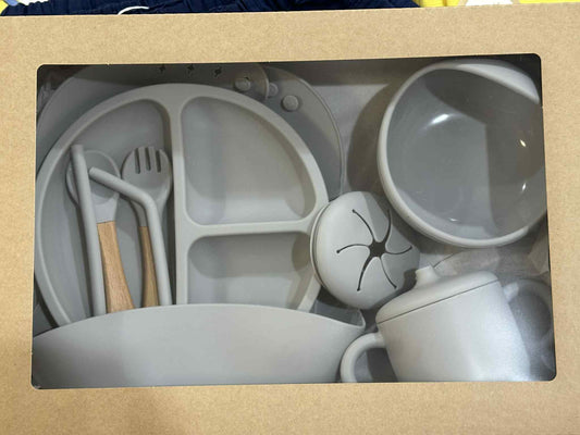 Silicone Dinner Set - 6 Piece - Grey