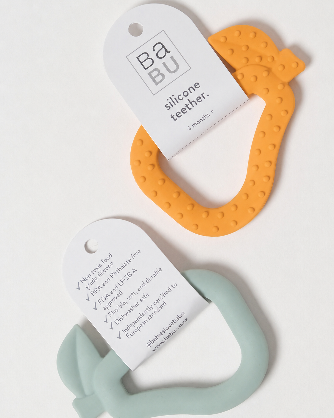 Silicone Teether: Apricot