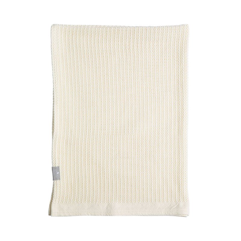 Cotton Cellular Blanket - Natural White