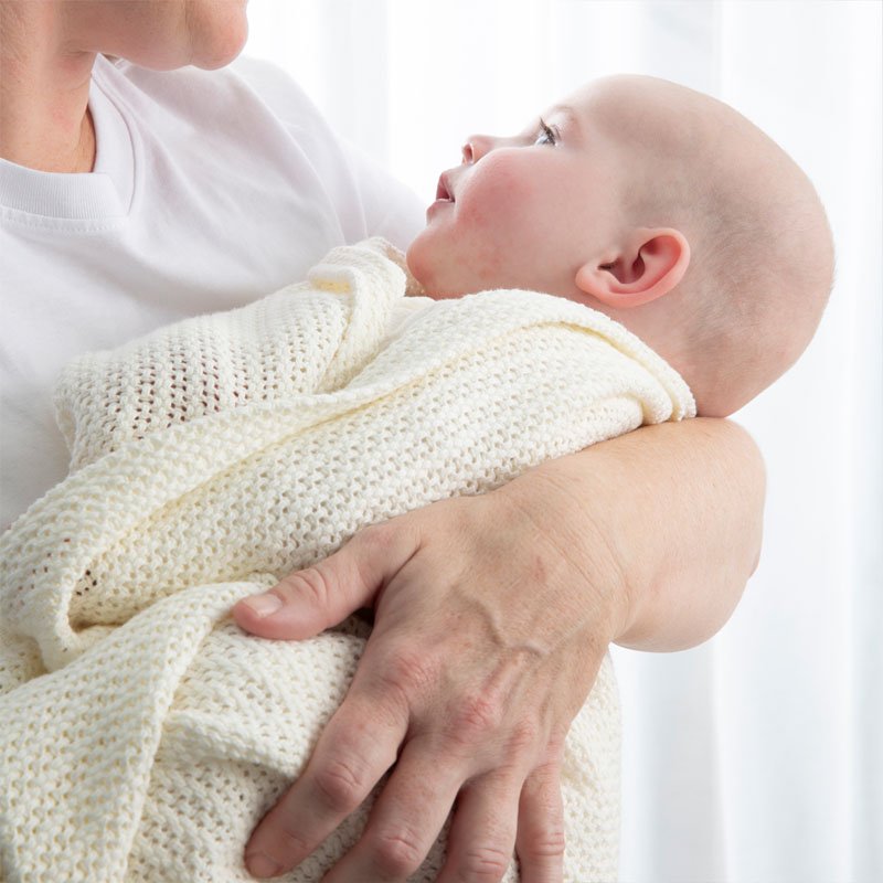 Cotton Cellular Blanket - Natural White