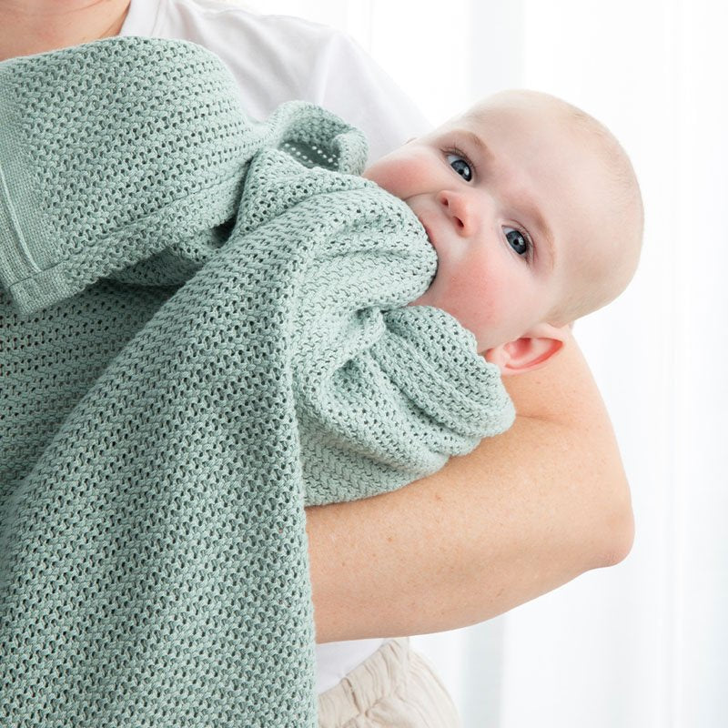 Cotton Cellular Blanket - Sage