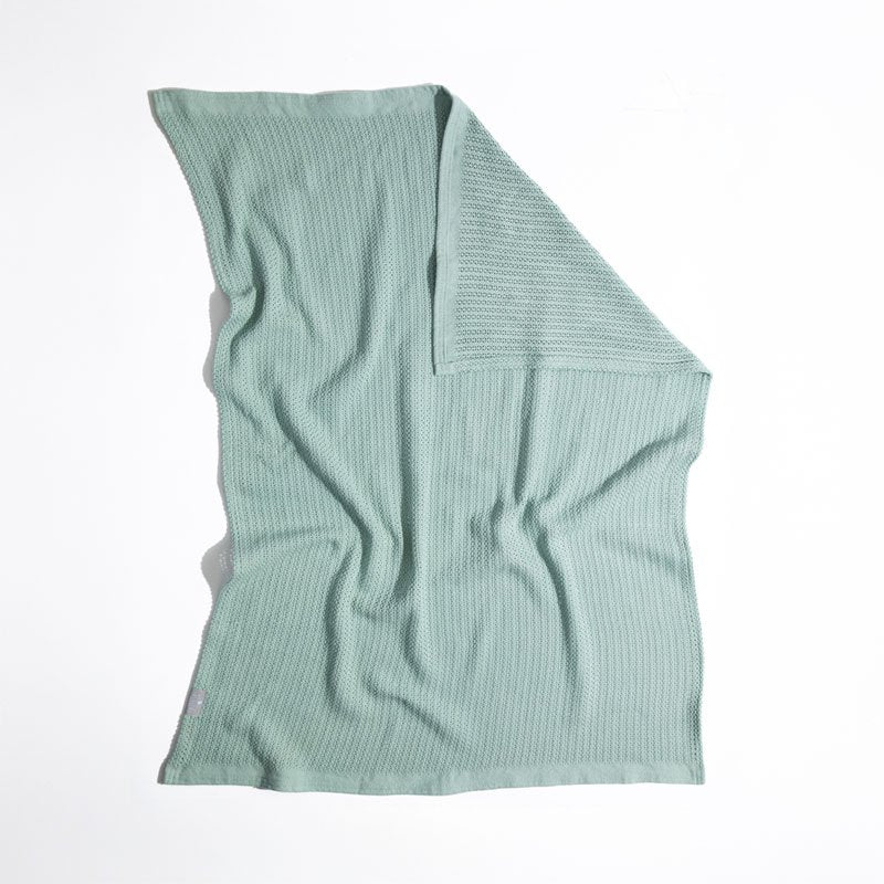 Cotton Cellular Blanket - Sage