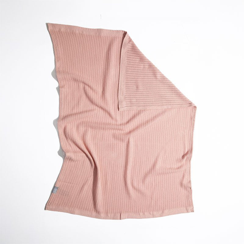 Cotton Cellular Blanket - Dusty Pink