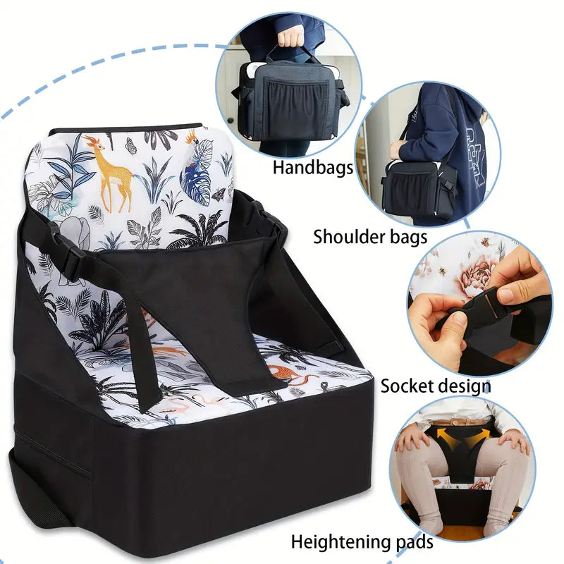 1pc Portable High Chair Booster Cushion -Floral