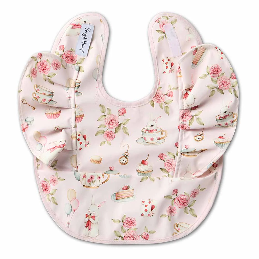 Frill Snuggle Bib-Alice's Tea Party
