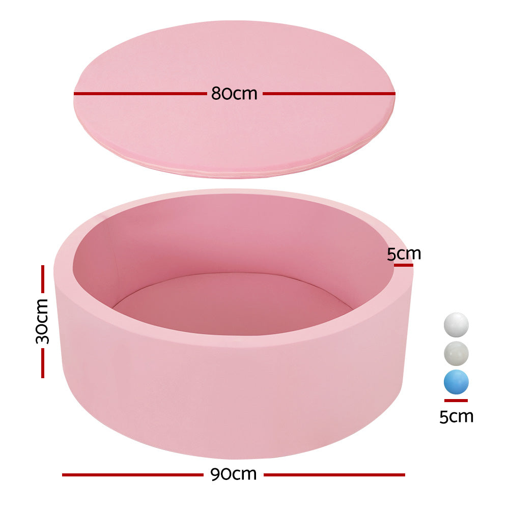 Keezi Kids Ball Pit 90x30cm Ocean Foam Play Pool Barrier Toys Children- Pink