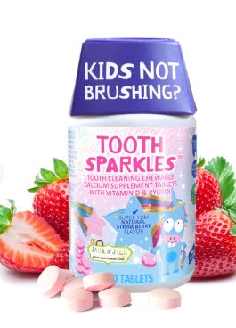 Tooth Sparkles 60 pack - Tooth Cleaning chews with vitamin D & calcium