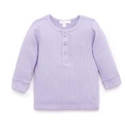 Lilac Rib Henley Tee