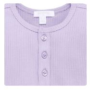 Lilac Rib Henley Tee