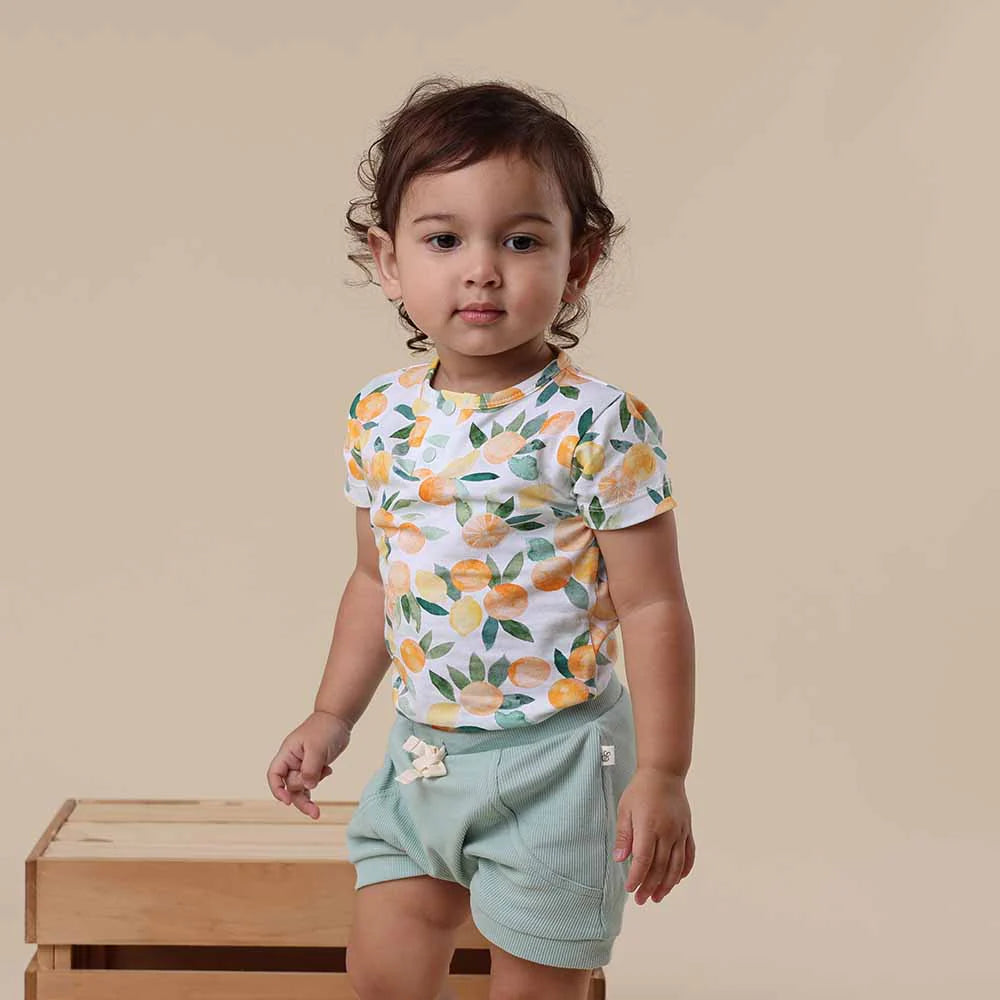 Citrus Squeeze Short Sleeve Organic Bodysuit