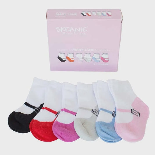 DESIGNED IN AUSKEANIE 6 Pack of Baby Mary Jane Socks