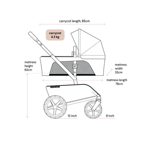 The Jiffle wagon 6 in 1 Stroller- Black