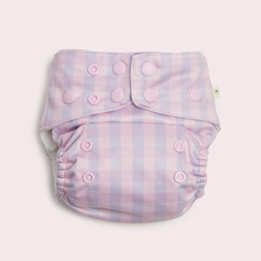 Modern Cloth Nappy-Lilac-One size 3.5kg-16kg