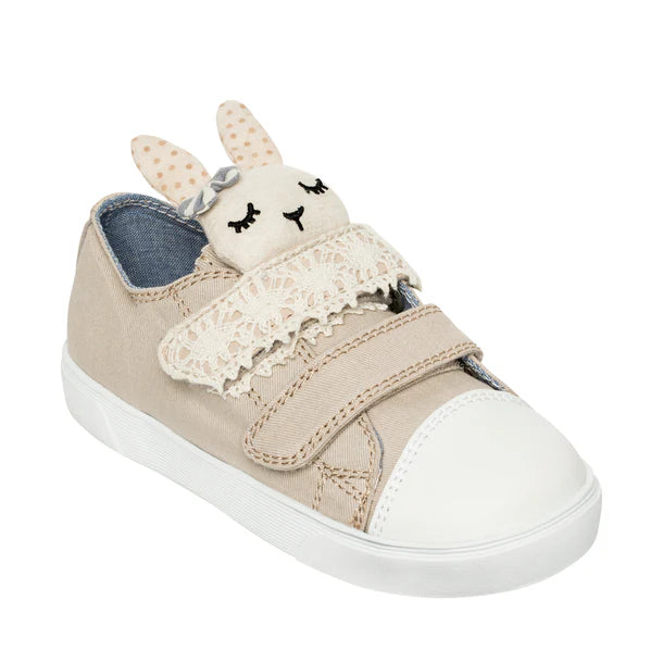 Hunni the Bunny Kids Sneakers - Organic Cotton Shoes with Velcro Straps