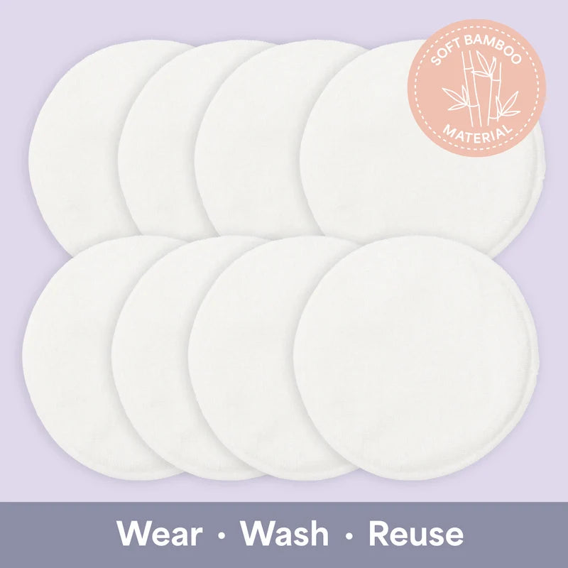 Lactivate® Reusable Mixed White Nursing Pads- 8pk