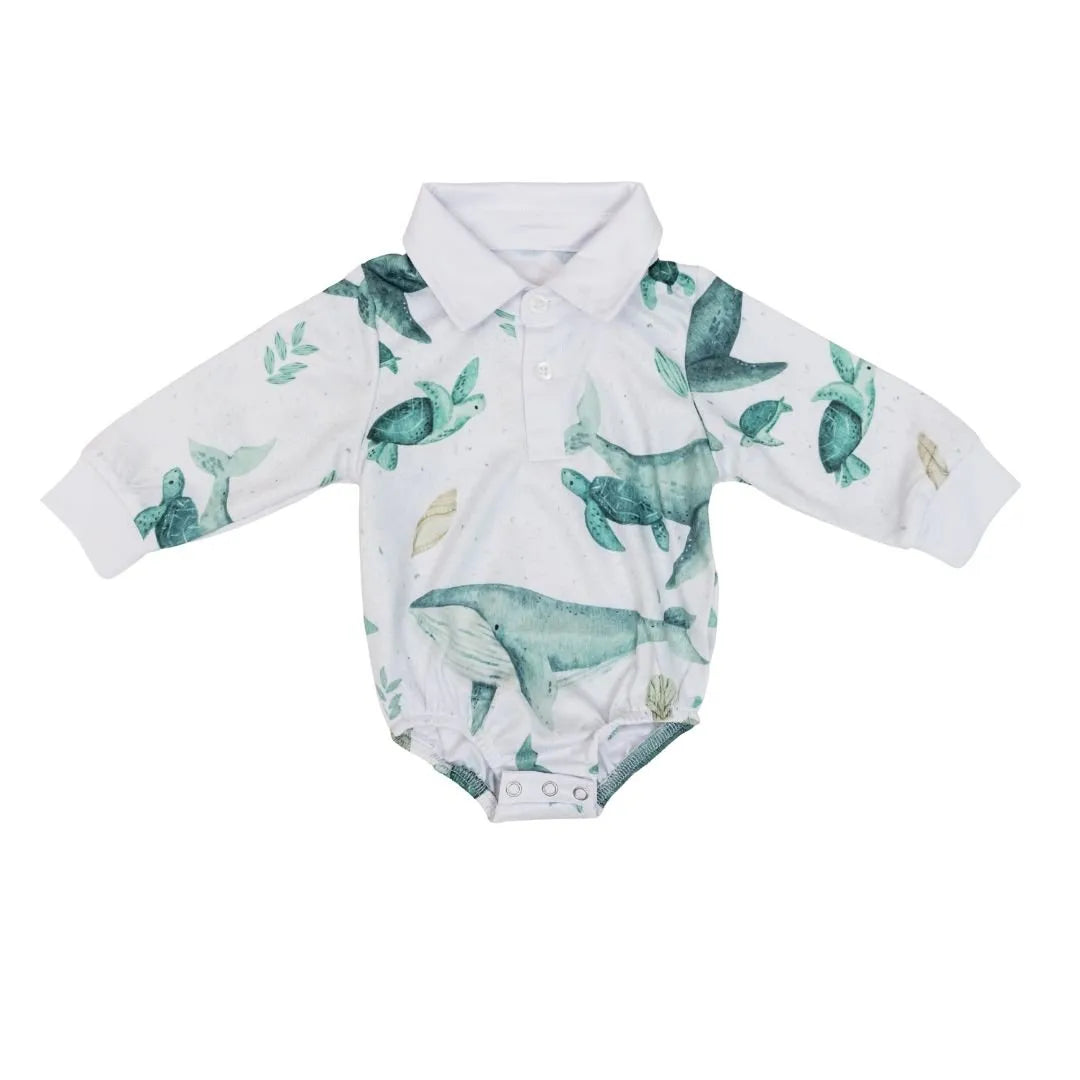 Baby Fishing Shirt Onesie Marine Mates