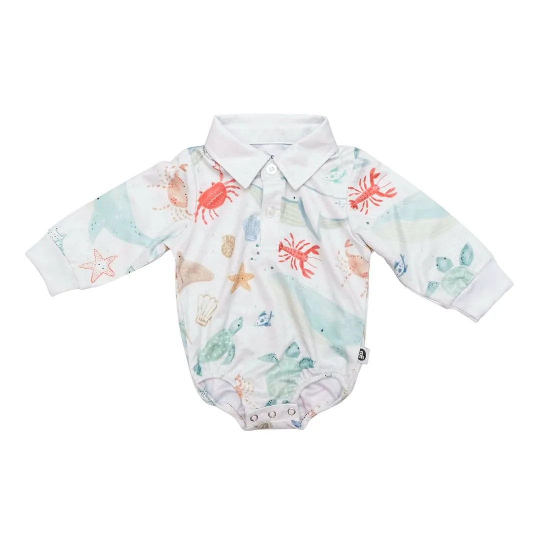Baby Fishing Shirt Onesie Ocean Buddies