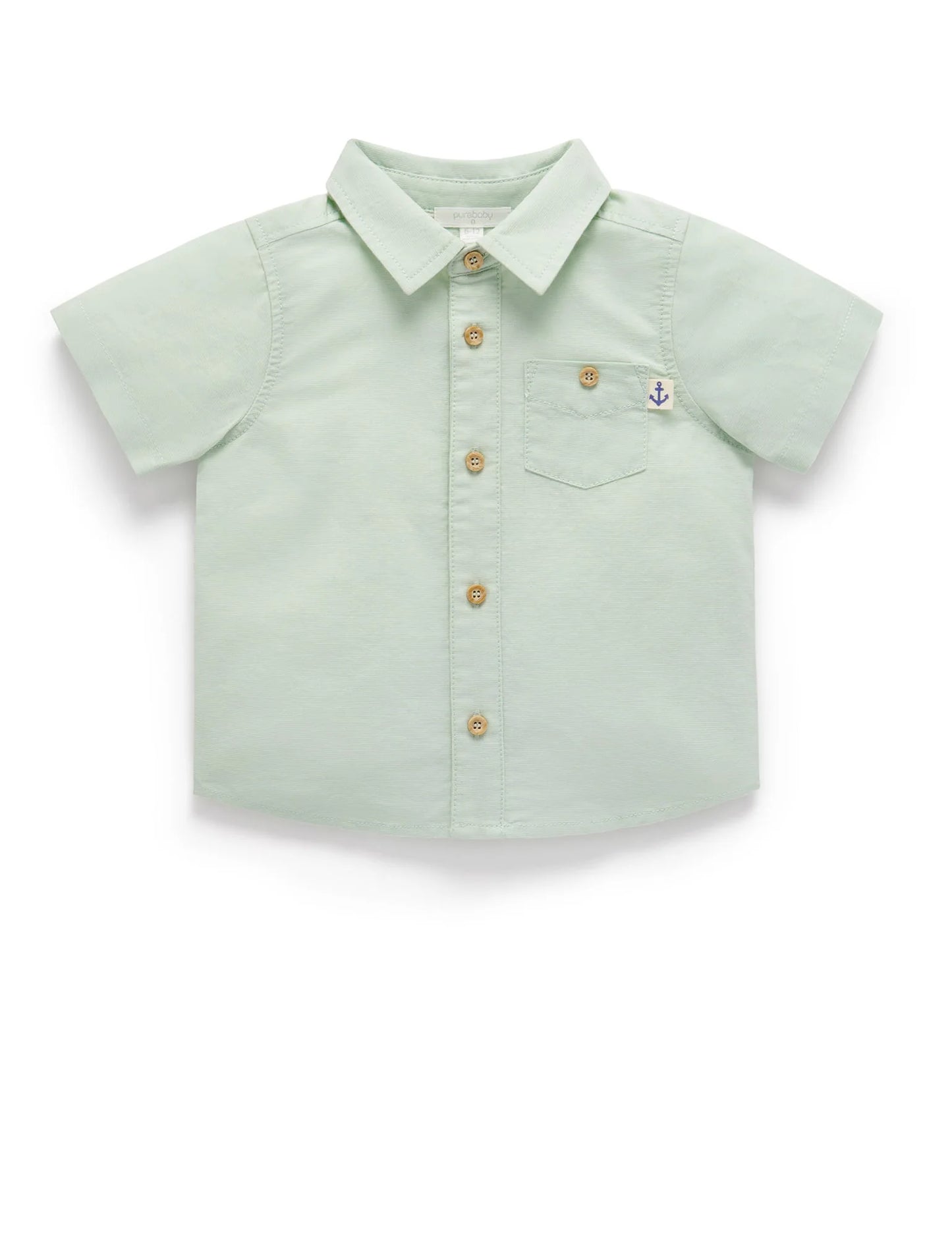 LINEN BLEND SHIRT- Lichen