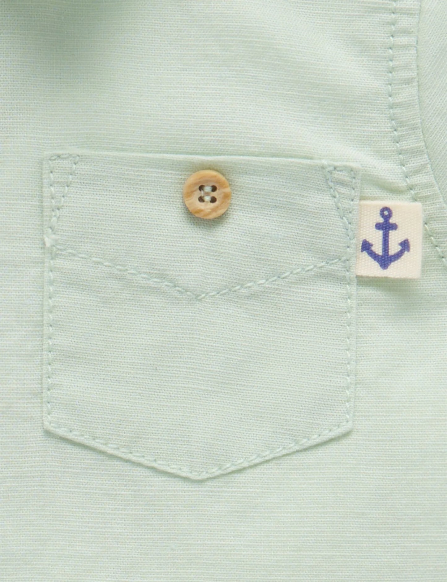LINEN BLEND SHIRT- Lichen