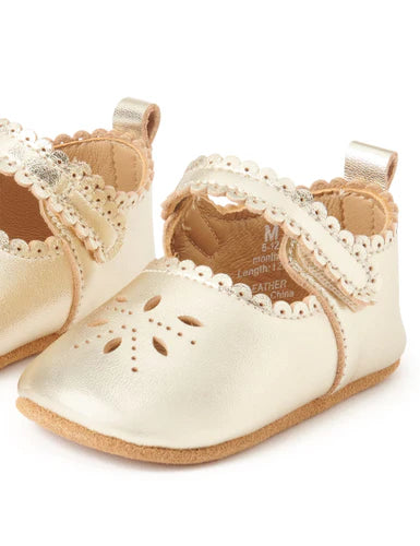 Leather Eyelet Mary Janes