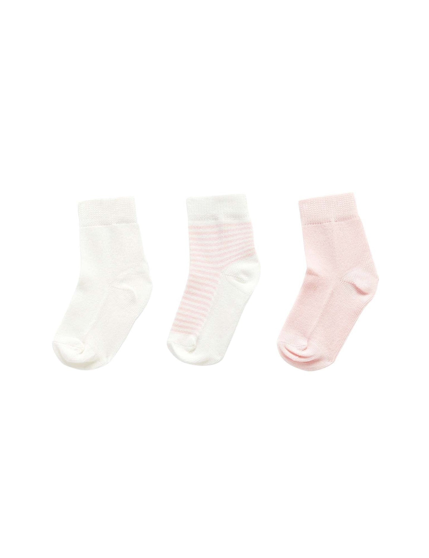 3 Sock Pack -Pale Pink