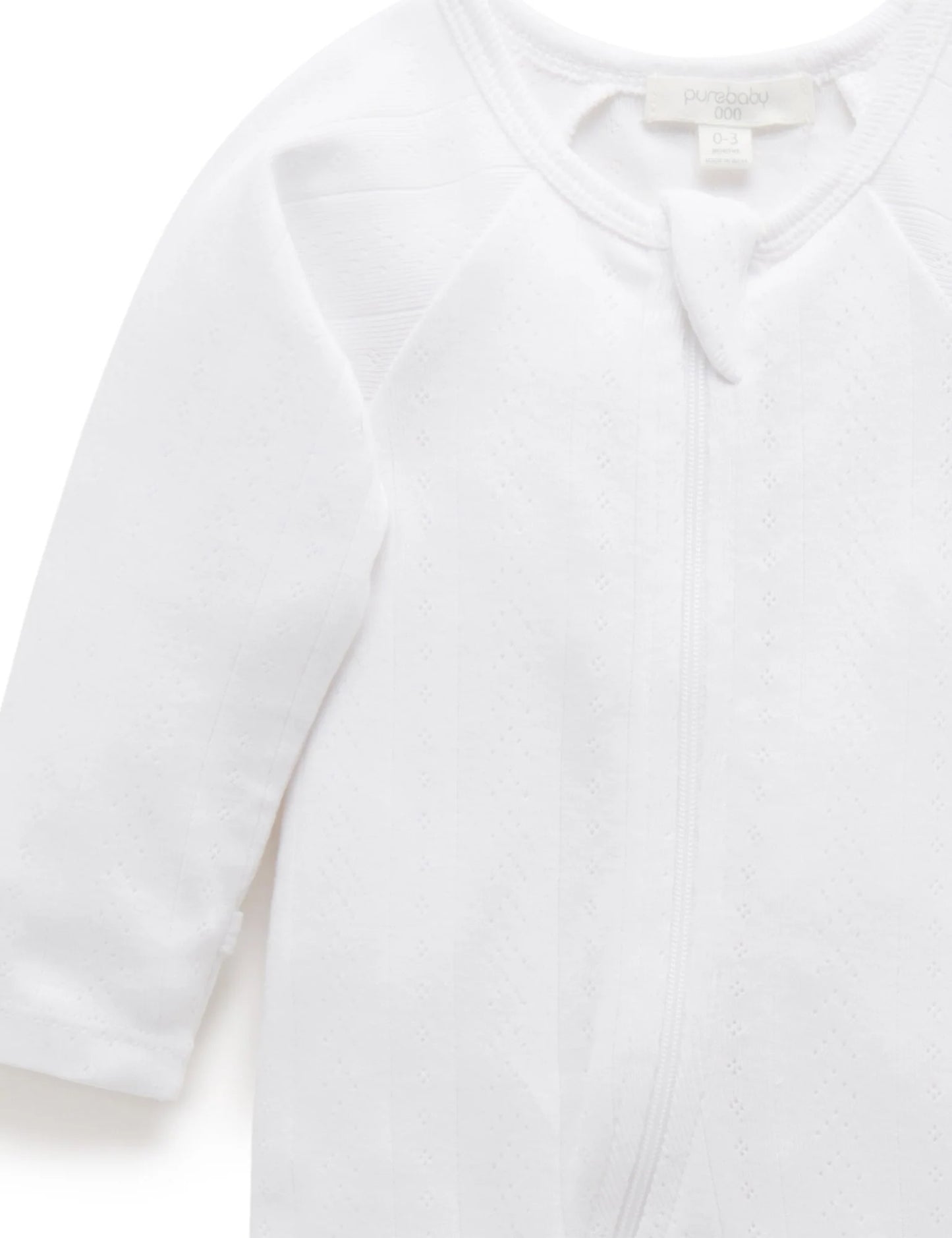 POINTELLE GROWSUIT & HAT PACK- White