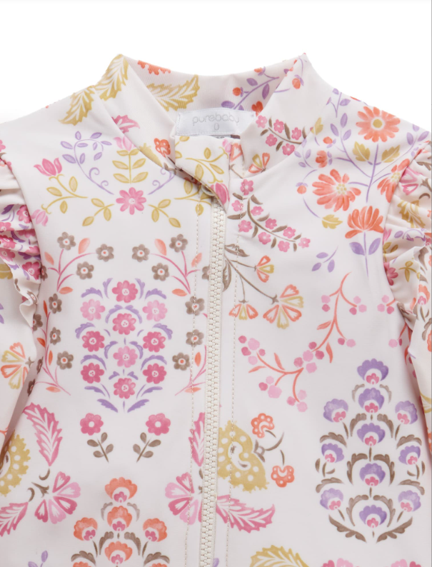 Long Sleeve Rashie Sunsuit Paisley