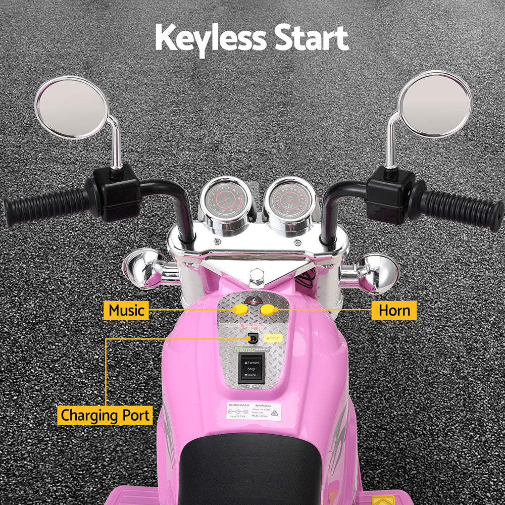 Rigo Kids Ride On Motorbike Motorcycle Car Pink
