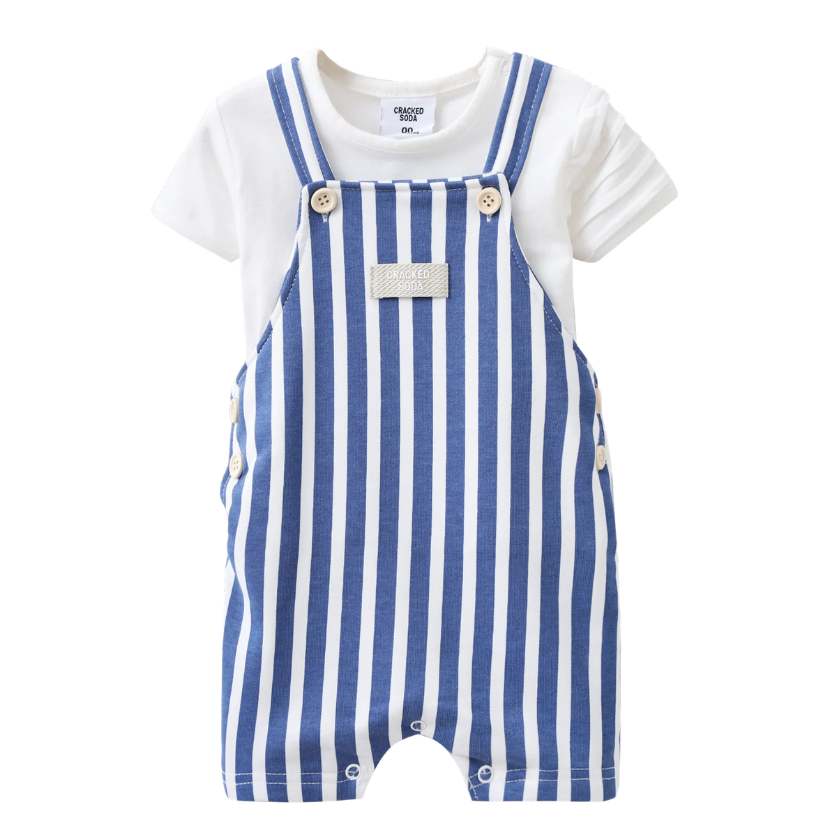 Max Stripe Overall Set - Blue