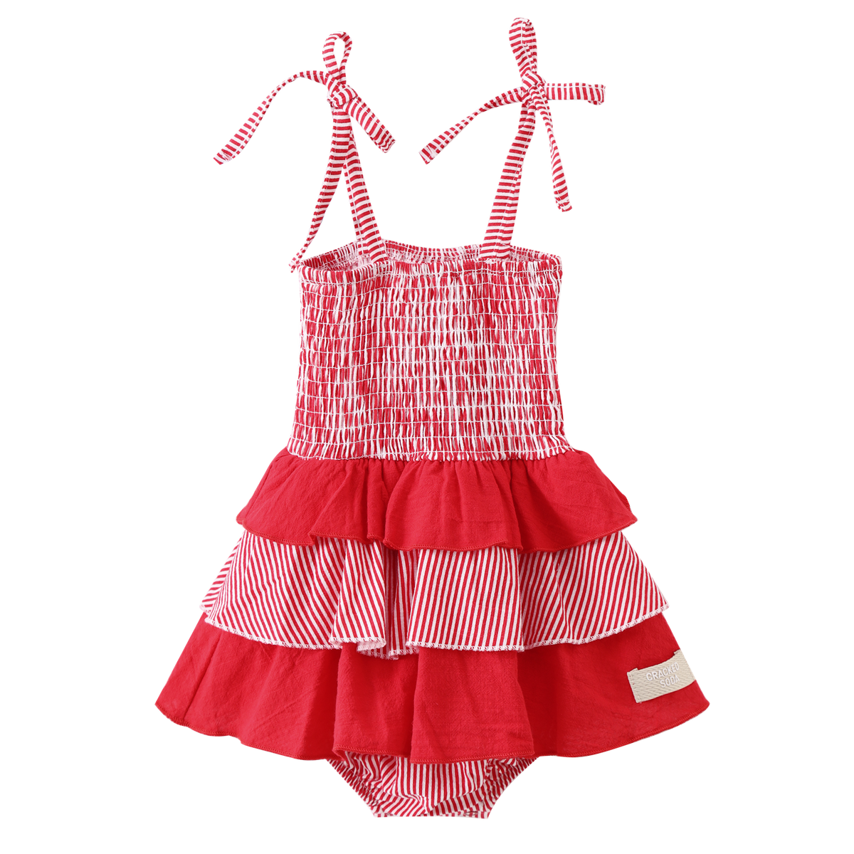 Red Stripe Bodysuit Dress