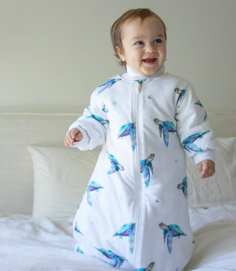 WINTER SLEEPING BAG 3.5 TOG - SEA TURTLES - SIZE LARGE 22-36 MONTHS